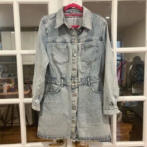 ZARA Denim Button-Up Dress